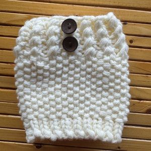 Cream boot cuff socks NWOT